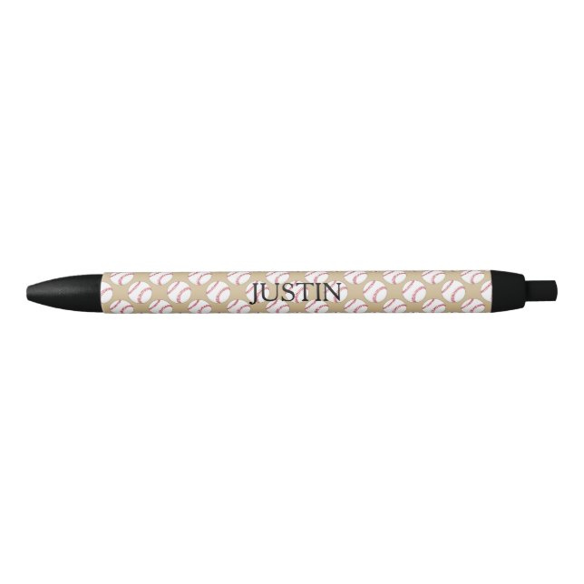 Baseball Ball Pattern Personalize Pen (Front)