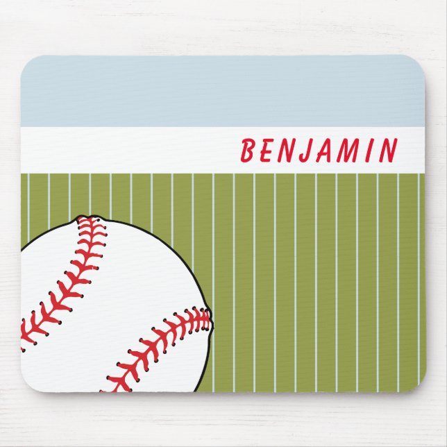Baseball Ball Personalized Mouse Pad (Front)