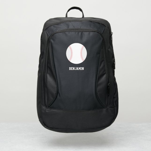 Baseball Ball Personalized Port Authority® Backpack (Front)