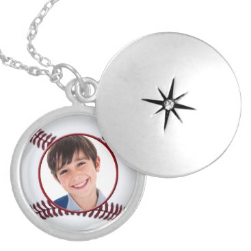 baseball  ball photo frame necklace