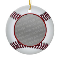 baseball ball photo ornament