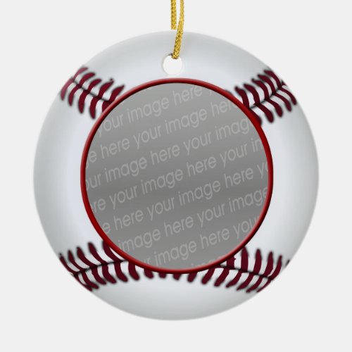 baseball ball photo ornament
