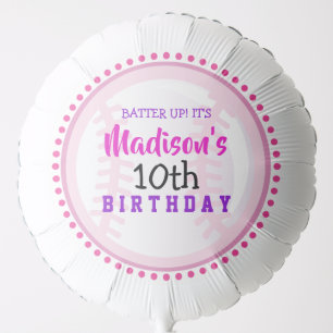 BASEBALL BALL PINK Birthday Party Balloon