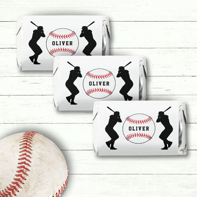 Baseball Ball Player Kids Name Birthday Hershey's Miniatures (Creator Uploaded)