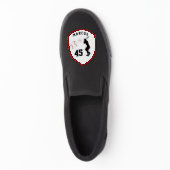 Baseball Ball Player Silhouette Name Team Number Patch (On Shoe Tip)