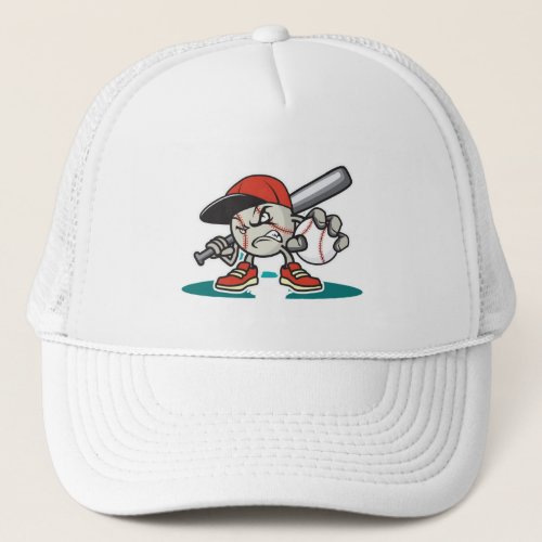 Baseball Ball Player Trucker Hat