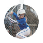 Baseball Ball Red Stitching Photo Personalized Cer