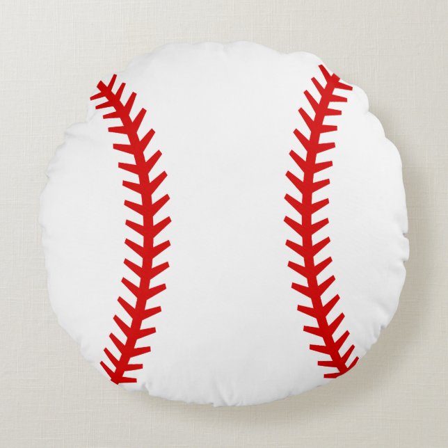 Baseball Ball Round Pillow (Front)