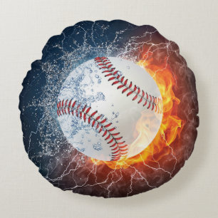 Baseball ball round pillow
