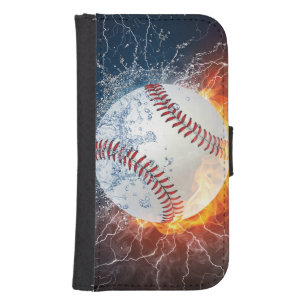 Baseball ball galaxy s4 wallet case
