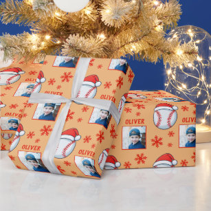  Cute Santa Hat Baseball Gift Wrap Thick Wrapping Paper Bball  Themed Christmas Holiday Party Decoration (20 inch x 30 inch sheet) :  Health & Household