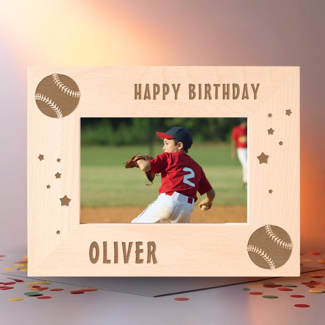 Baseball Ball Sports Happy Birthday Engraved Frames (Creator Uploaded)