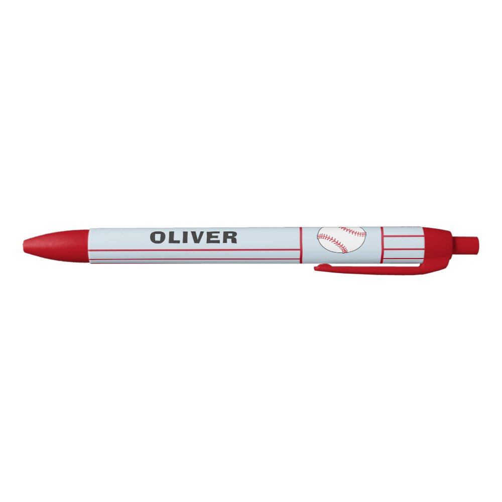 Disover Baseball Ball Sports Name Black Ink Pen