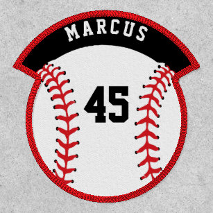 Baseball Ball Sports Player Name Number Patch