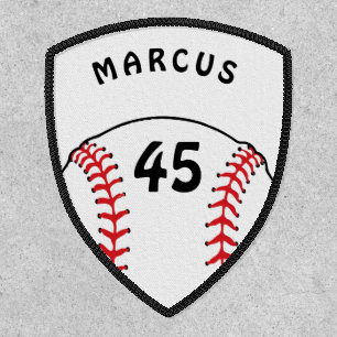 Baseball Ball Sports Player Name Number Patch