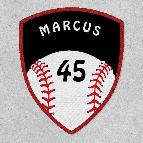 Baseball Ball Sports Player Name Number Patch