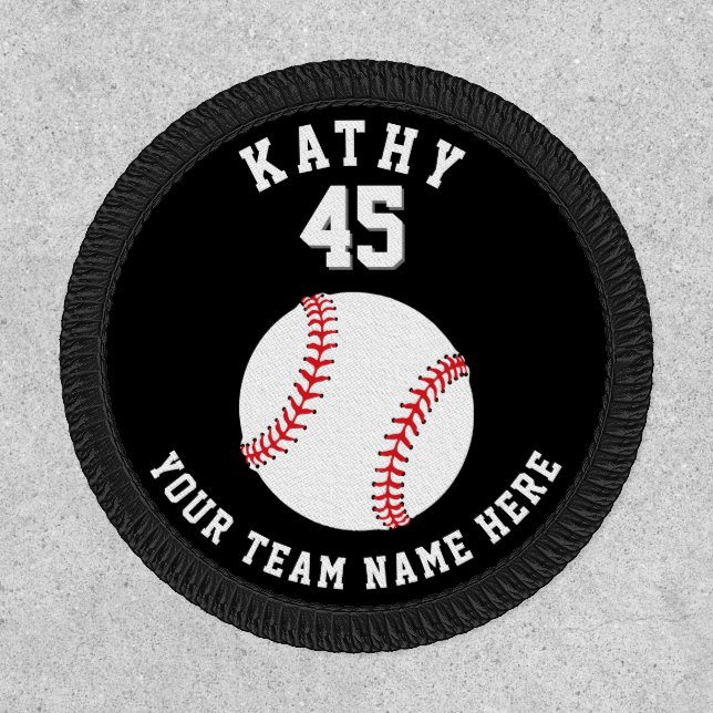 Baseball Ball Sports Player Name Team Number Patch (Front)
