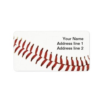 Baseball Ball Stitching Address Label by hutsul at Zazzle