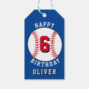 Baseball Ball Themed Kids Birthday Party Gift Tags