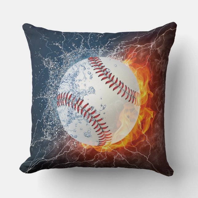 Baseball ball throw pillow (Front)