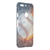 Baseball ball uncommon google pixel case (Back/Right)