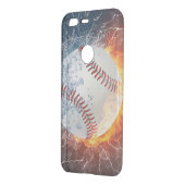 Baseball ball uncommon google pixel case (Back/Left)
