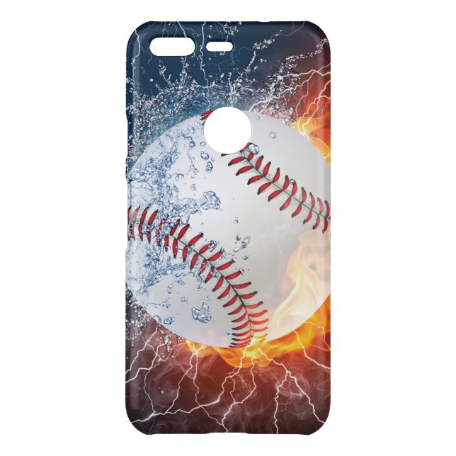 Baseball ball uncommon google pixel case (Back)