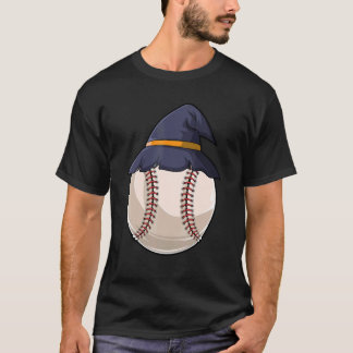 Baseball Ball Witch Hat Lazy Halloween Costume Coo T-Shirt
