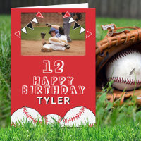 Baseball Balls Flags Kids Photo Birthday