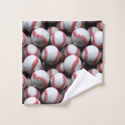 Baseball balls for sports fans wash cloth