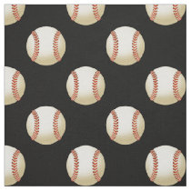 baseball balls on your choice background color fabric