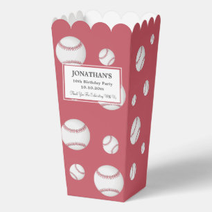 Baseball Balls Sport Theme Birthday Party Favor Boxes