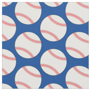 Baseball Balls Sports Blue Fabric