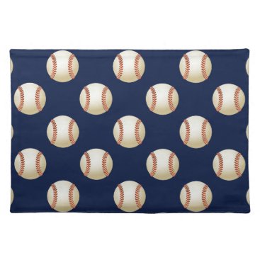 Baseball Balls Sports Pattern Cloth Placemat