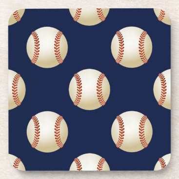 Baseball Balls Sports Pattern Coaster