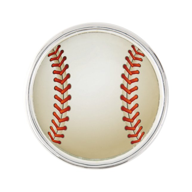 Baseball Balls Sports pattern Lapel Pin (Front)