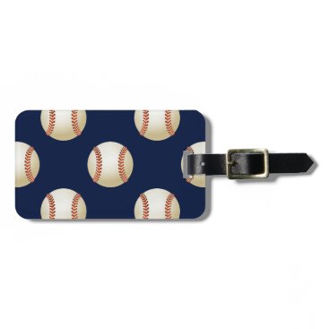 Baseball Balls Sports Pattern Luggage Tag
