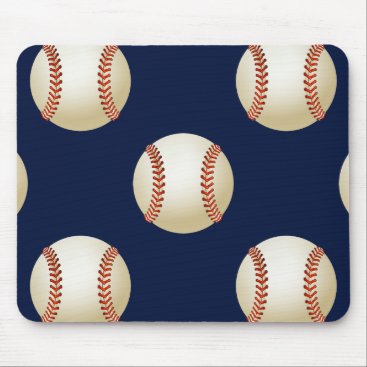 Baseball Balls Sports Pattern Mouse Pad