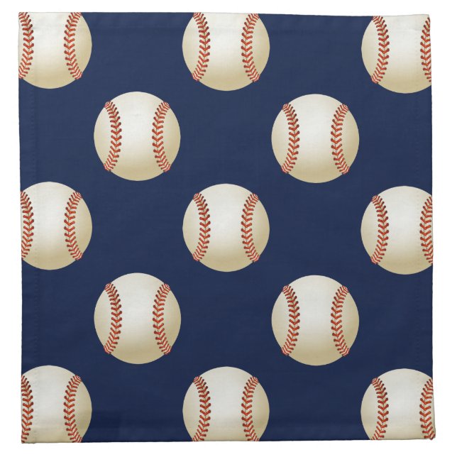Baseball Balls Sports Pattern Napkin (Front)