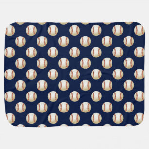 Baseball Balls Sports Pattern Receiving Blanket