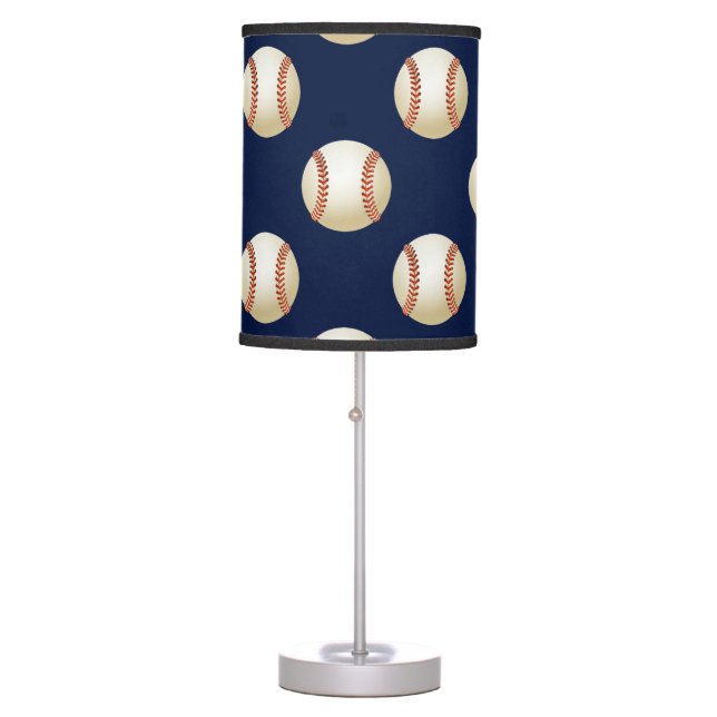 Baseball Balls Sports Pattern Table Lamp (Front)