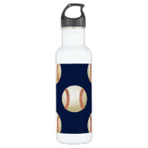 Baseball Balls Sports Pattern Water Bottle