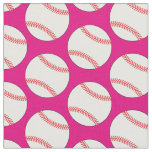 Baseball Balls Sports Pink Girls Fabric