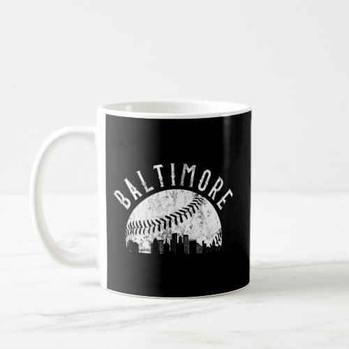 Baseball Baltimore Maryland Skyline Coffee Mug