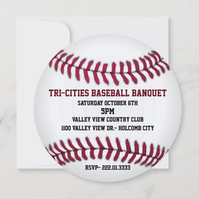 Baseball Banquet Invitation (Front)