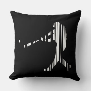 BASEBALL BAR CODE Sports Player Pattern Design Throw Pillow