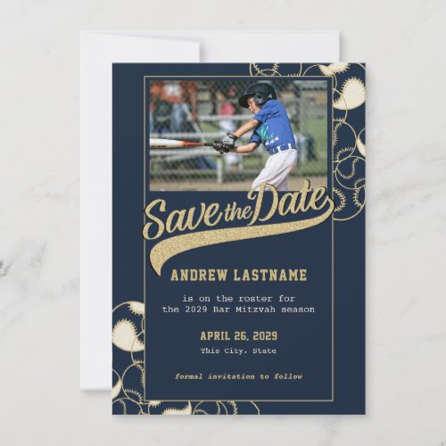 Baseball Bar Mitzvah Save the Date