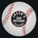 Baseball Bar Mitzvah Stickers Red White Black<br><div class="desc">Personalized red,  white and black baseball Bar Mitzvah envelope seals or favor stickers.</div>