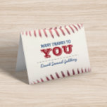 Baseball Bar Mitzvah Thank You Note<br><div class="desc">Show your gratitude in style with these sporty Thank You Notes. Each line of text is fully customizable,  including optional inside message,  to say just what you want (delete to leave blank).

Find coordinating products in the Bar Mitzvah Sports Collection.</div>