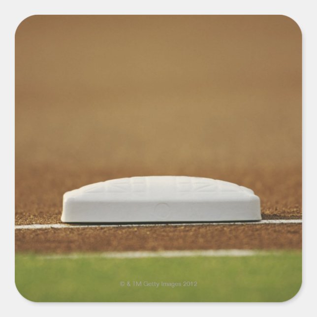 Baseball base square sticker (Front)